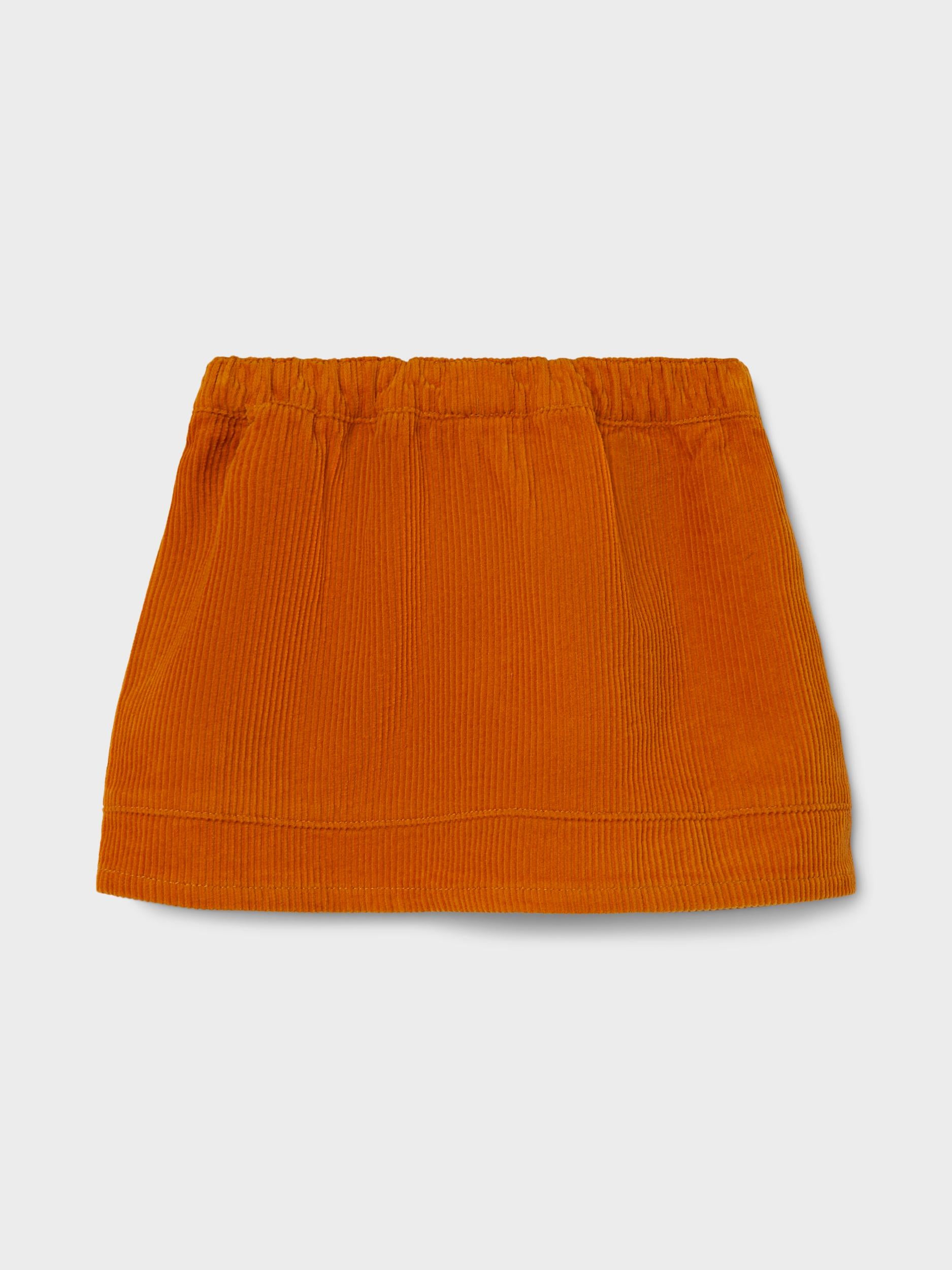 Mia Loose Cord Short Skirt - Inca Gold-Back view
