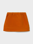NAME IT Mia Loose Cord Short Skirt - Inca Gold Inca Gold model front view