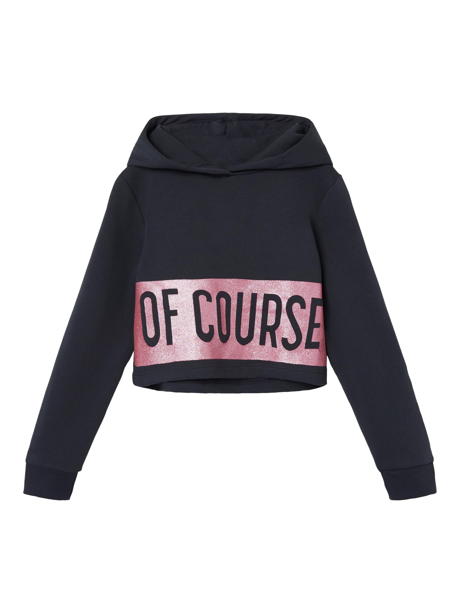 Girl's Leonie Long Sleeve Cropped Sweat-India Ink-Front View