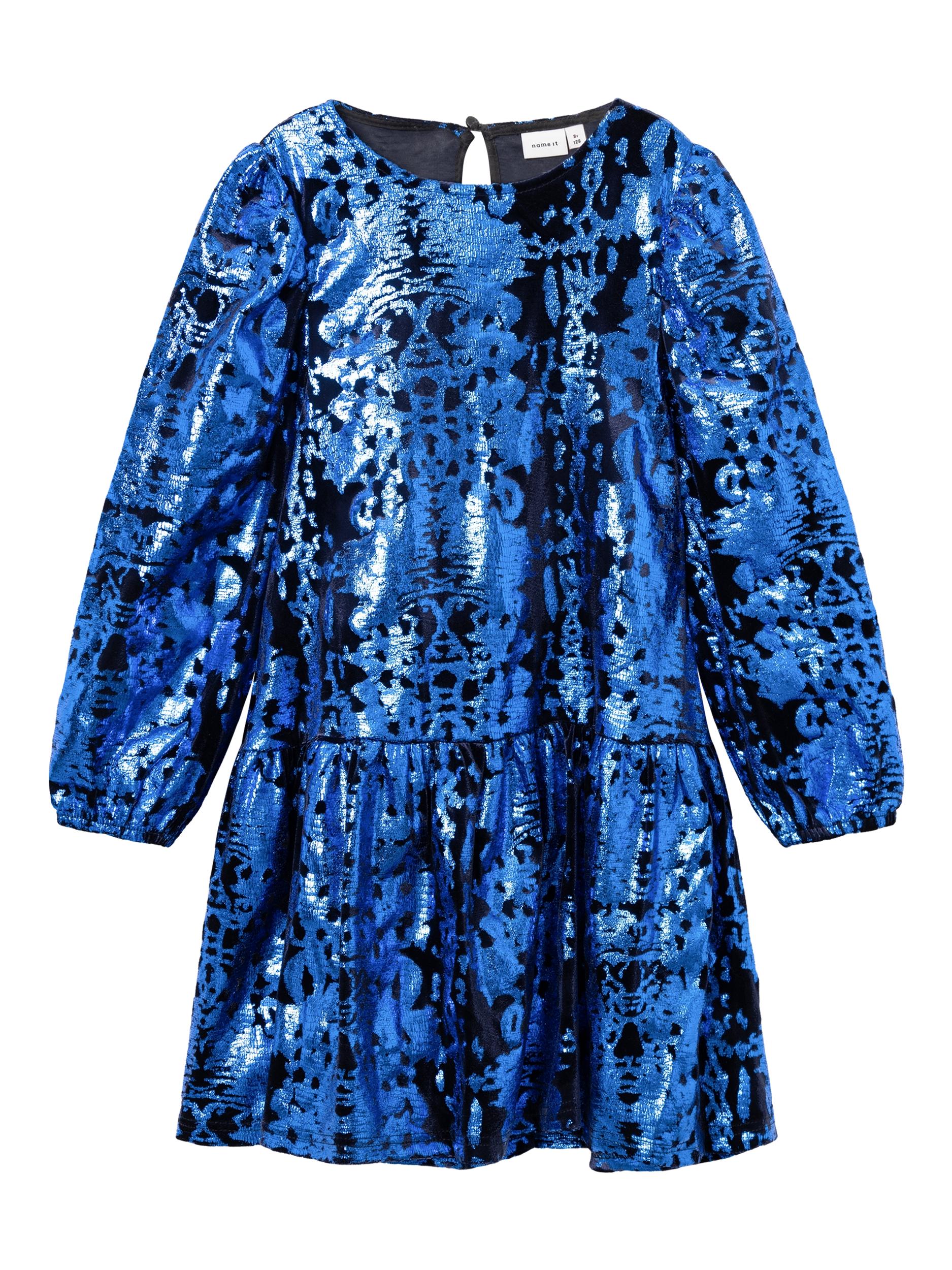 Rulla Long Sleeve Dazzling Blue Dress