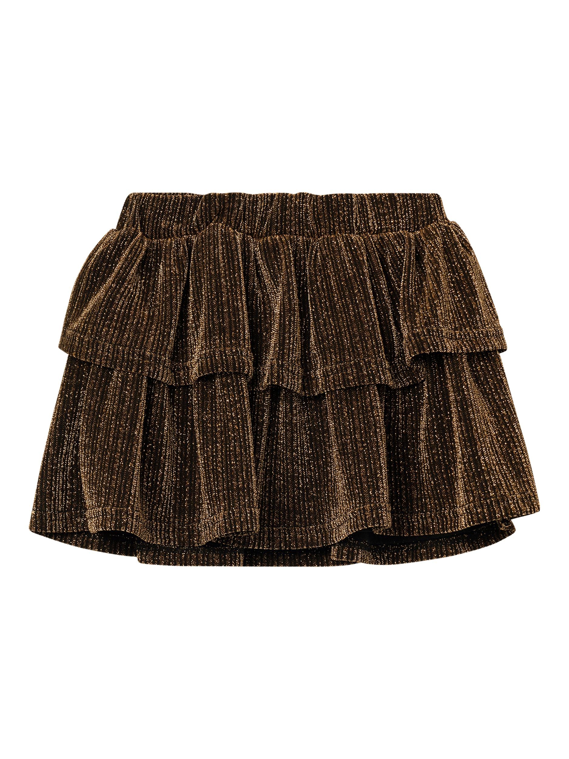 NAME IT Risilk Skirt-Gold Colour Gold Colour front view
