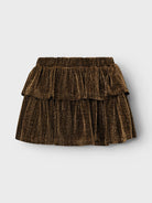 NAME IT Risilk Skirt-Gold Colour Gold Colour back view