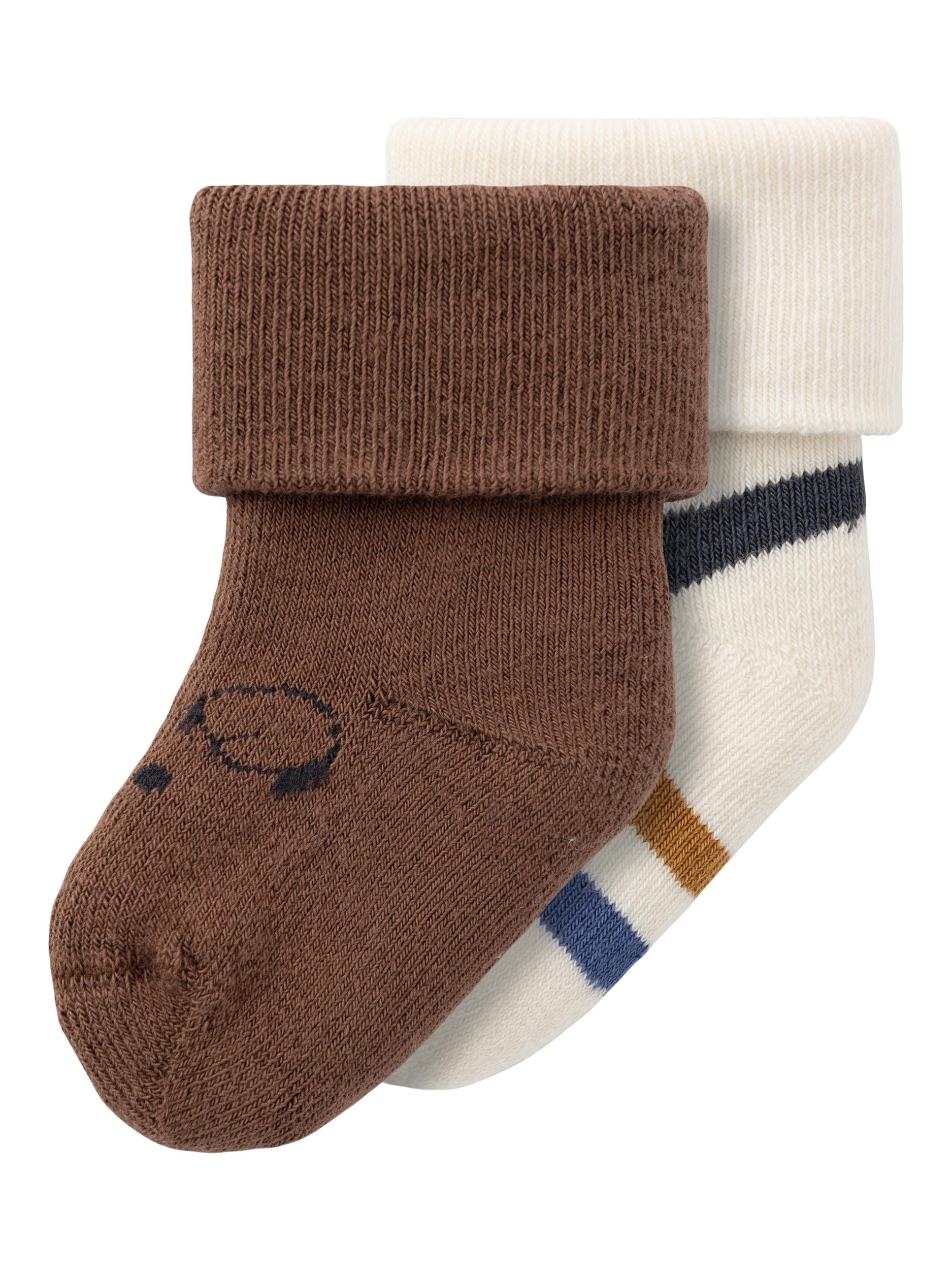 Boy's Sinai 2 Pack Terry Frotte Sock-Mustang-Side View
