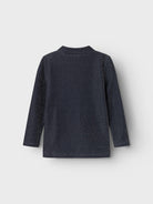 NAME IT Ragne Long Sleeve India Ink Top India Ink model front view