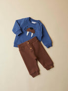 NAME IT Solar Long Sleeve Sweat-Bijou Blue Bijou Blue back view