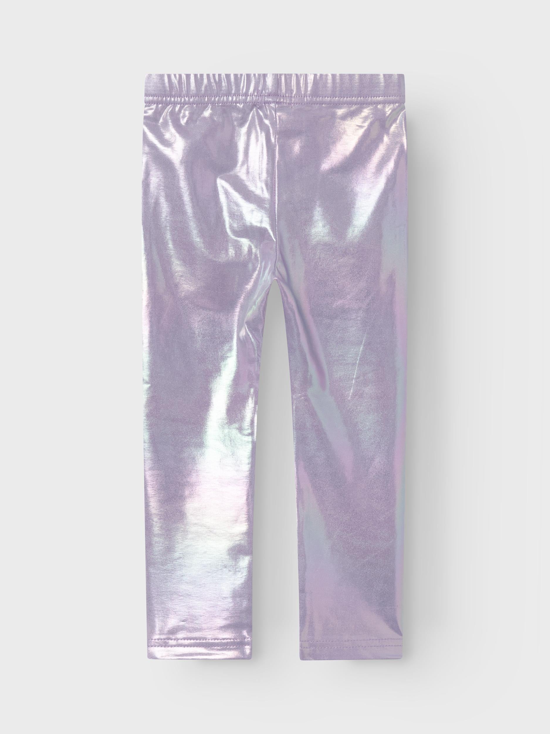 NAME IT Rebekka Silver Leggings Silver back view