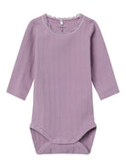 NAME IT Ranie Long Sleeve Body-Lavender Mist Lavender Mist front view
