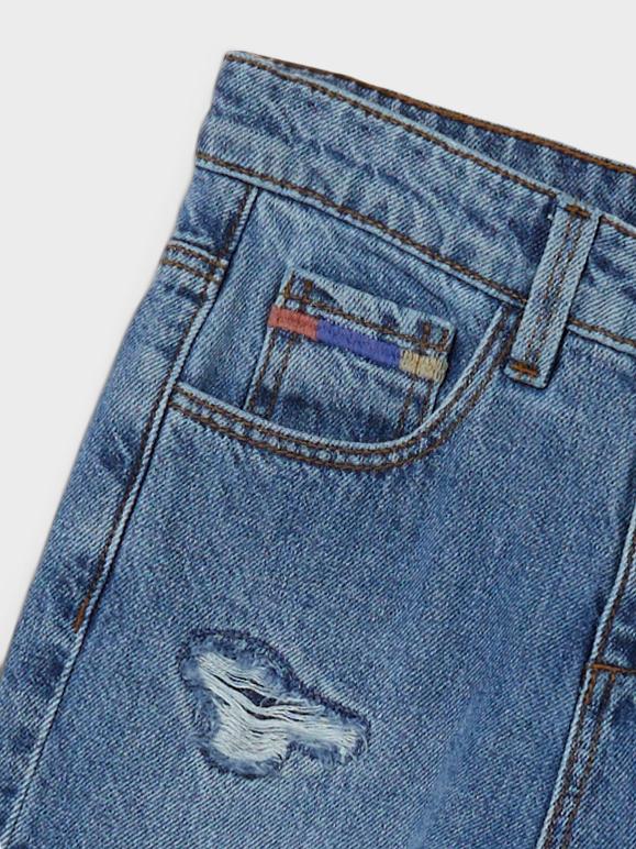 Girl's Rose Straight Jeans 2395 - Medium Blue Denim-Pocket View