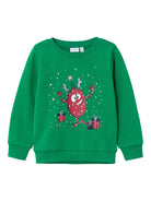 NAME IT Vismas Jolly Green Boys Sweat Jolly Green front view