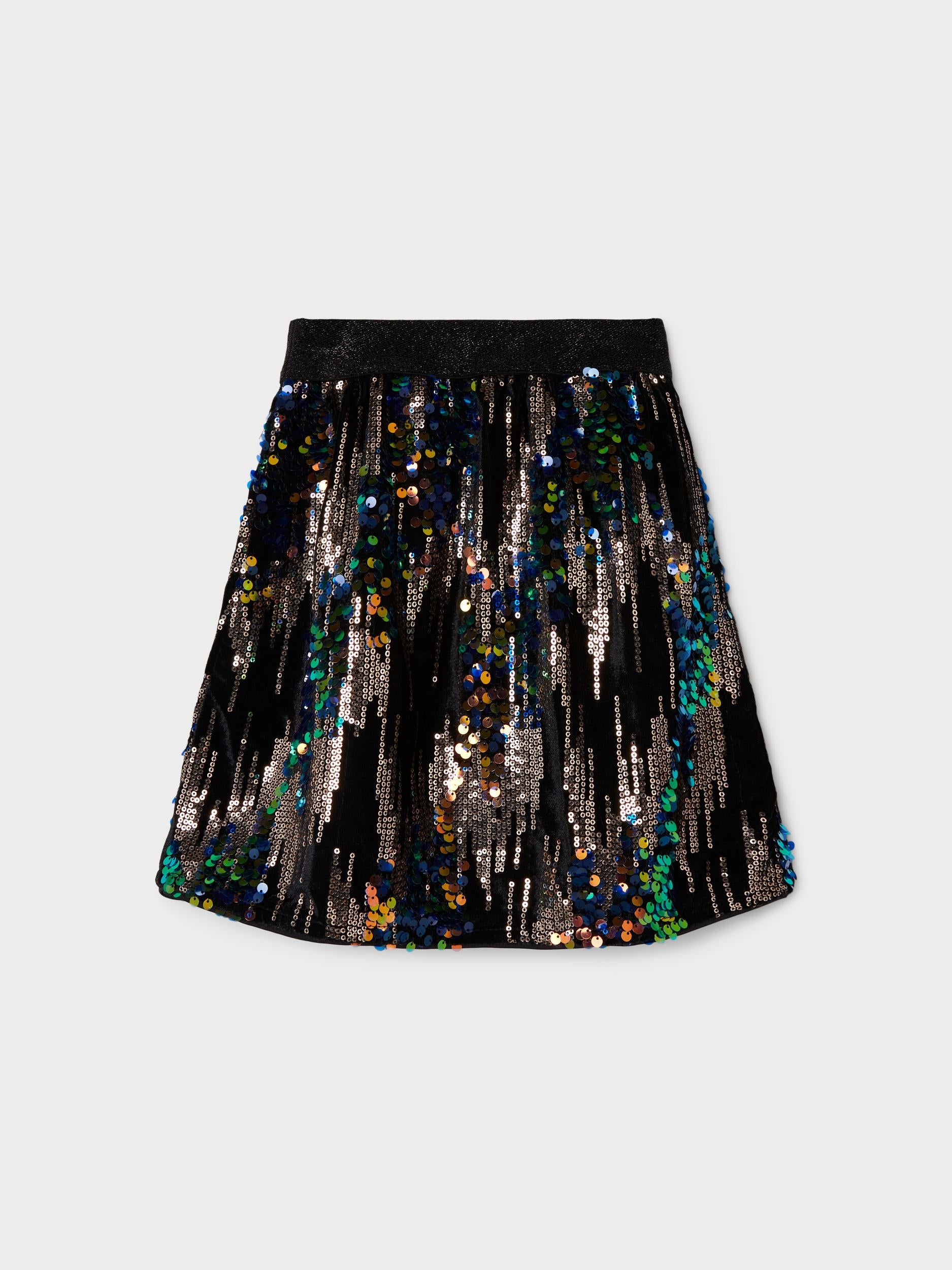 Girl's Romilla Skirt-Black-Back View