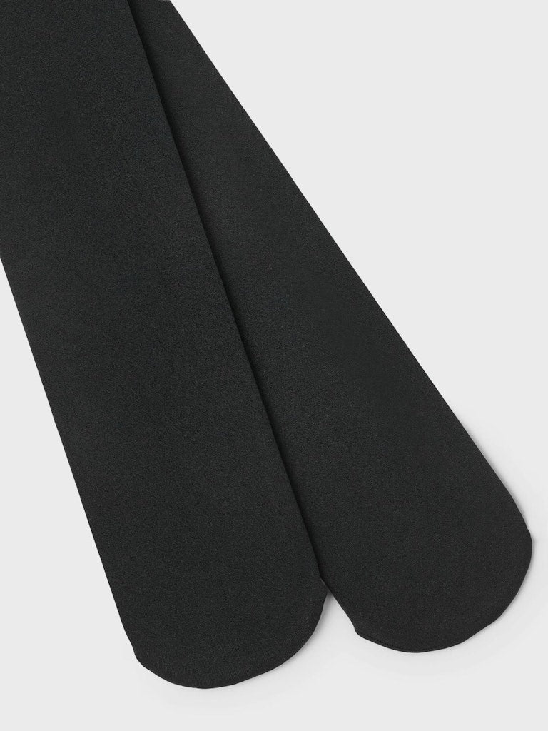 NAME IT Ofleece 90 Denier Pantyhose-Black Black model front view