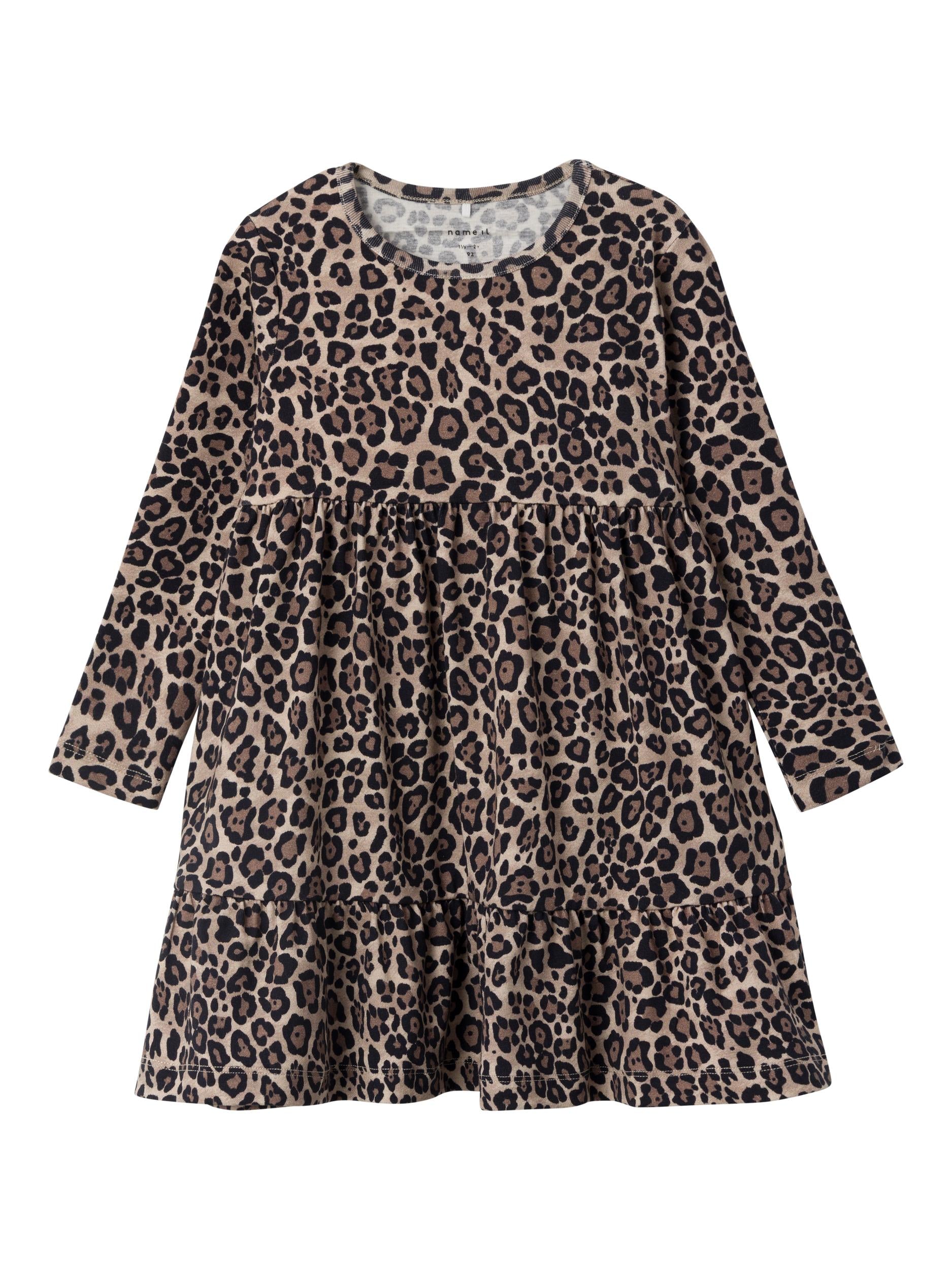 Girl's Sys Xsl Long Sleeve Dress-Oxford Tan-Front View