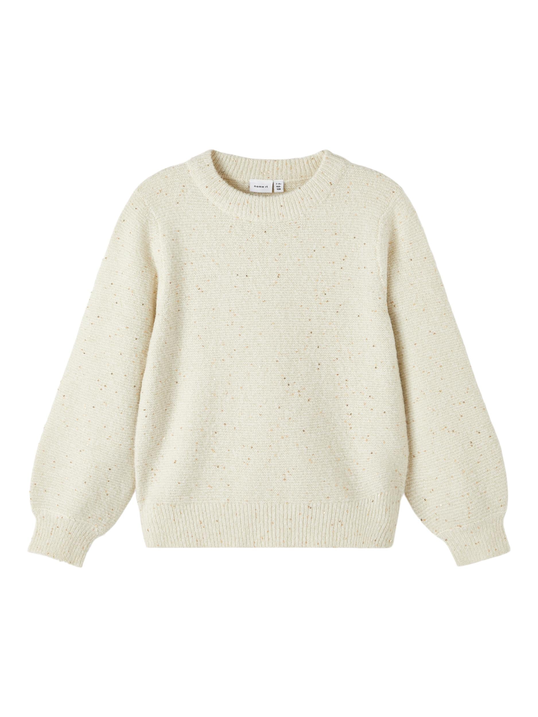 Girl's Simira Long Sleeve Knit-Jet Stream-Front View