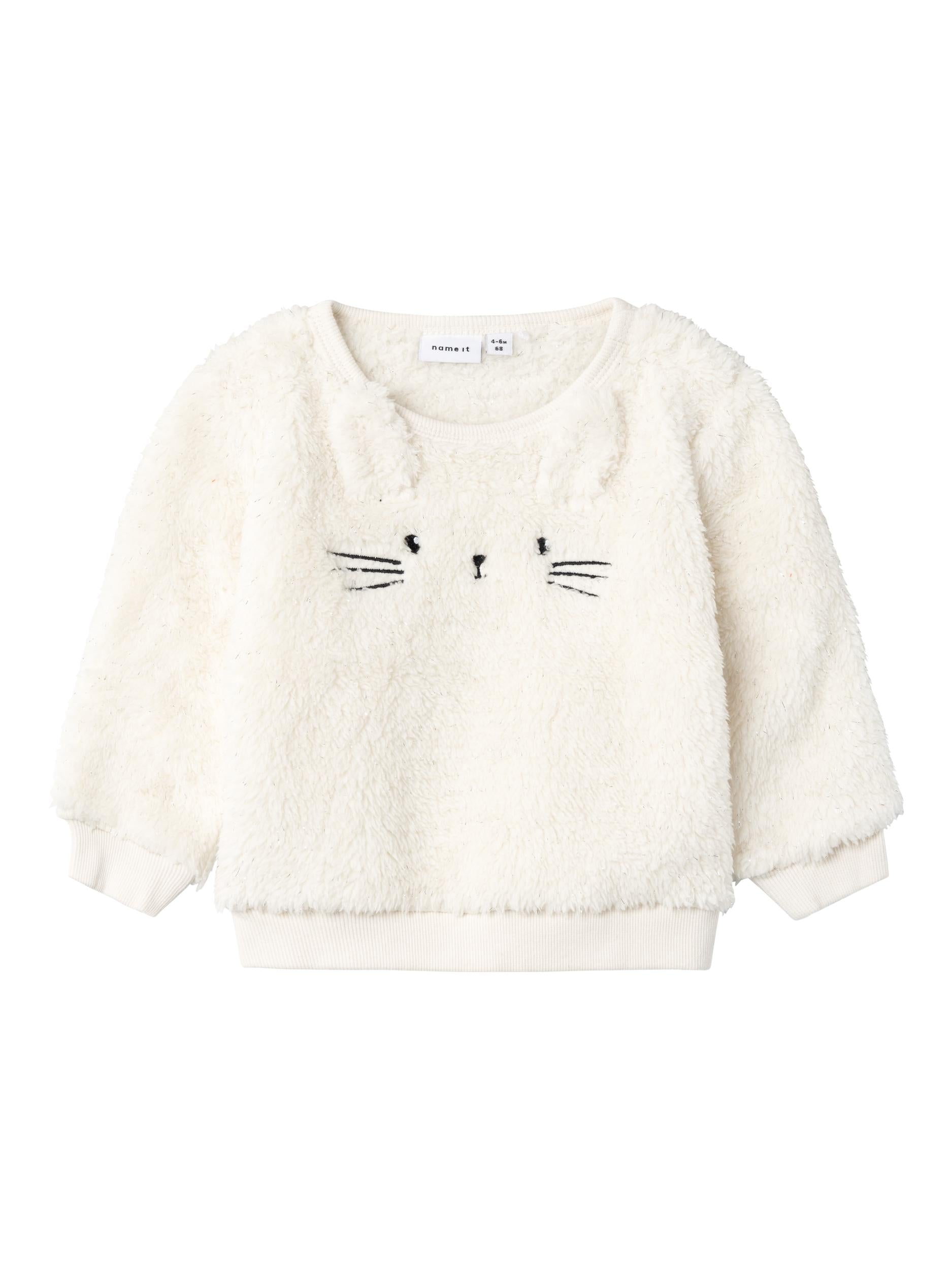Girl's Sasie Long Sleeve Teddy-Jet Stream-Front View