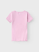 NAME IT Katte Short Sleeve Top-Pastel Lavender Pastel Lavender model front view