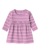 NAME IT Kianna Long Sleeve Dress-Pastel Lavender Pastel Lavender front view
