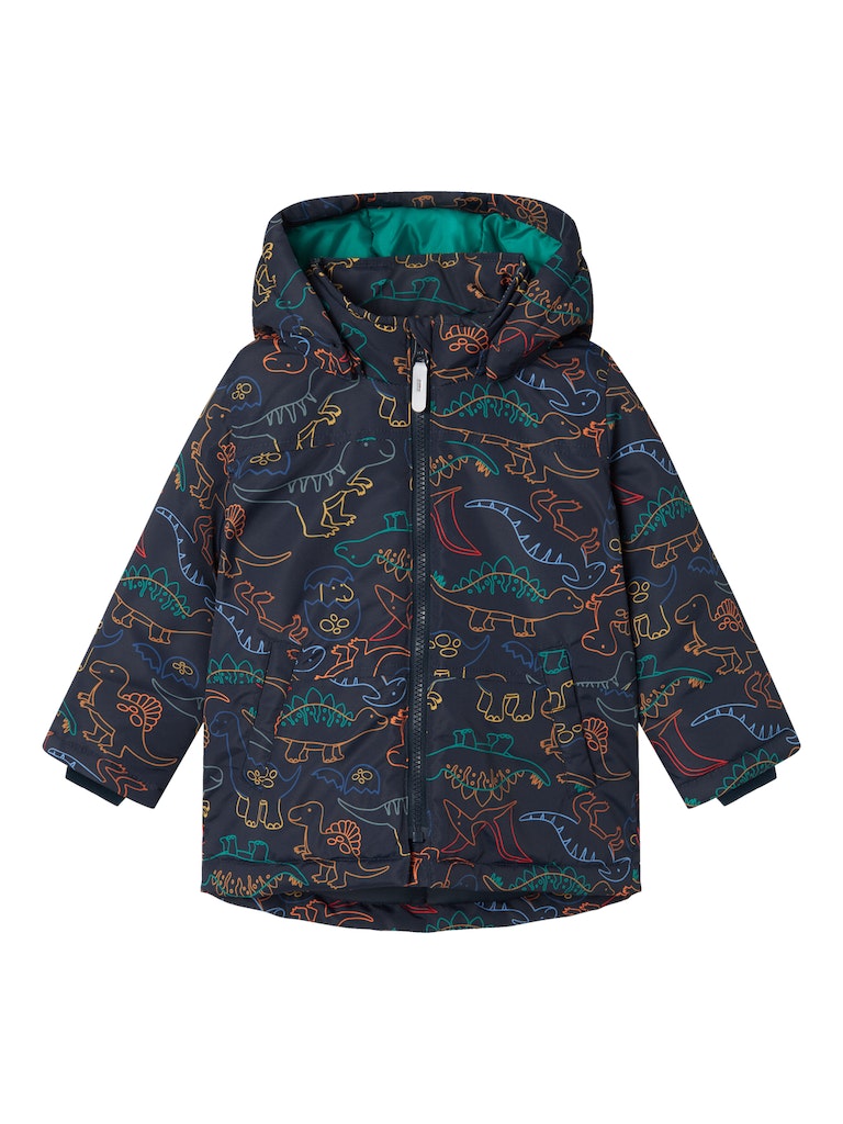 Boys Max Dinosaurs Print Jacket-Front View