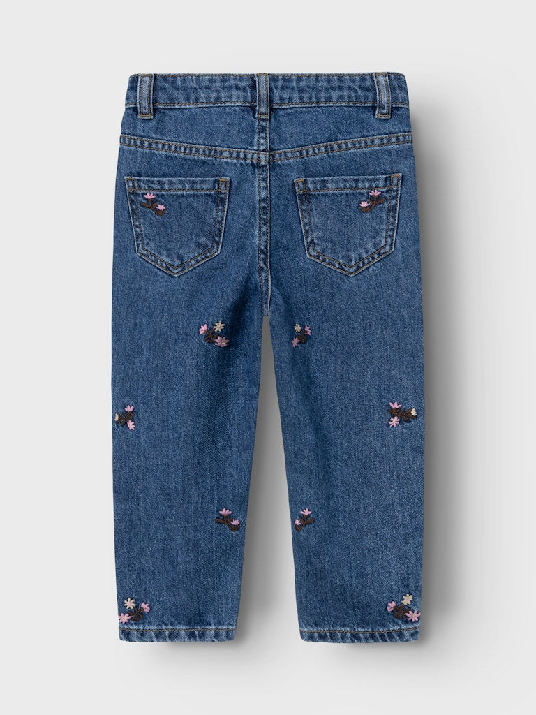 Girl's Bella Shaped Jeans 8614-Dark Blue Denim-Back View