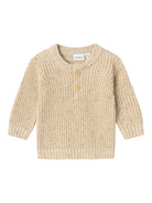 NAME IT Nesalle Newborn Long Sleeve Knit-Summer Sand Summer Sand front view