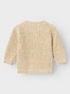 NAME IT Nesalle Newborn Long Sleeve Knit-Summer Sand Summer Sand detail view