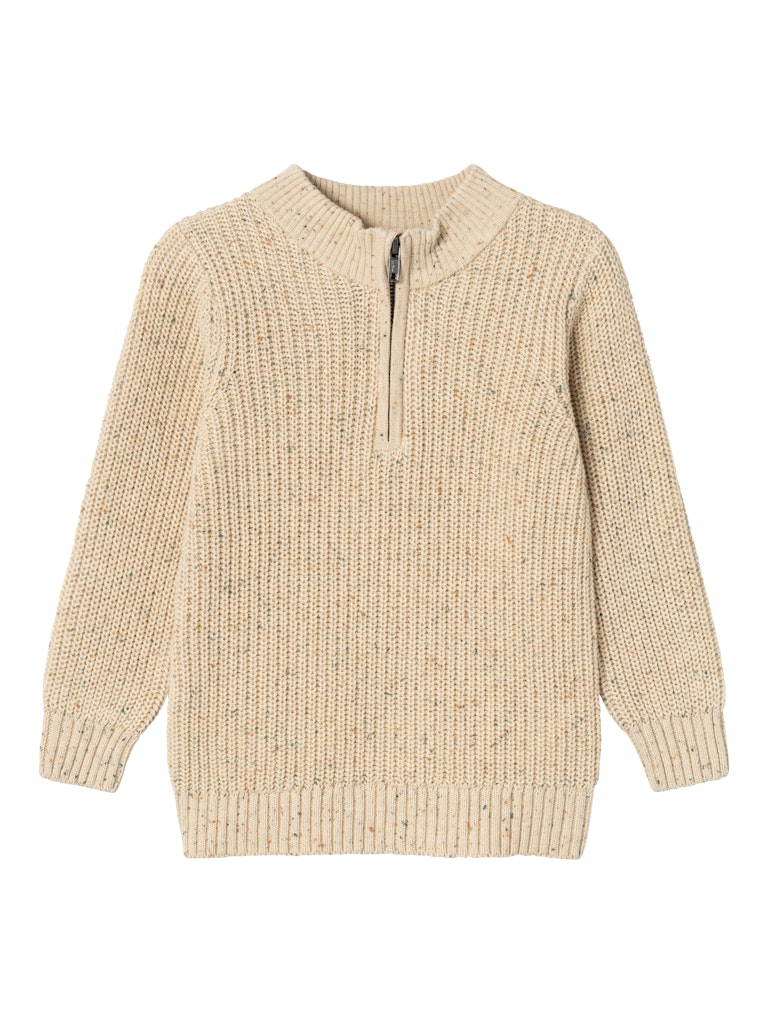 Nesalle Long Sleeve Zip Knit-Summer Sand