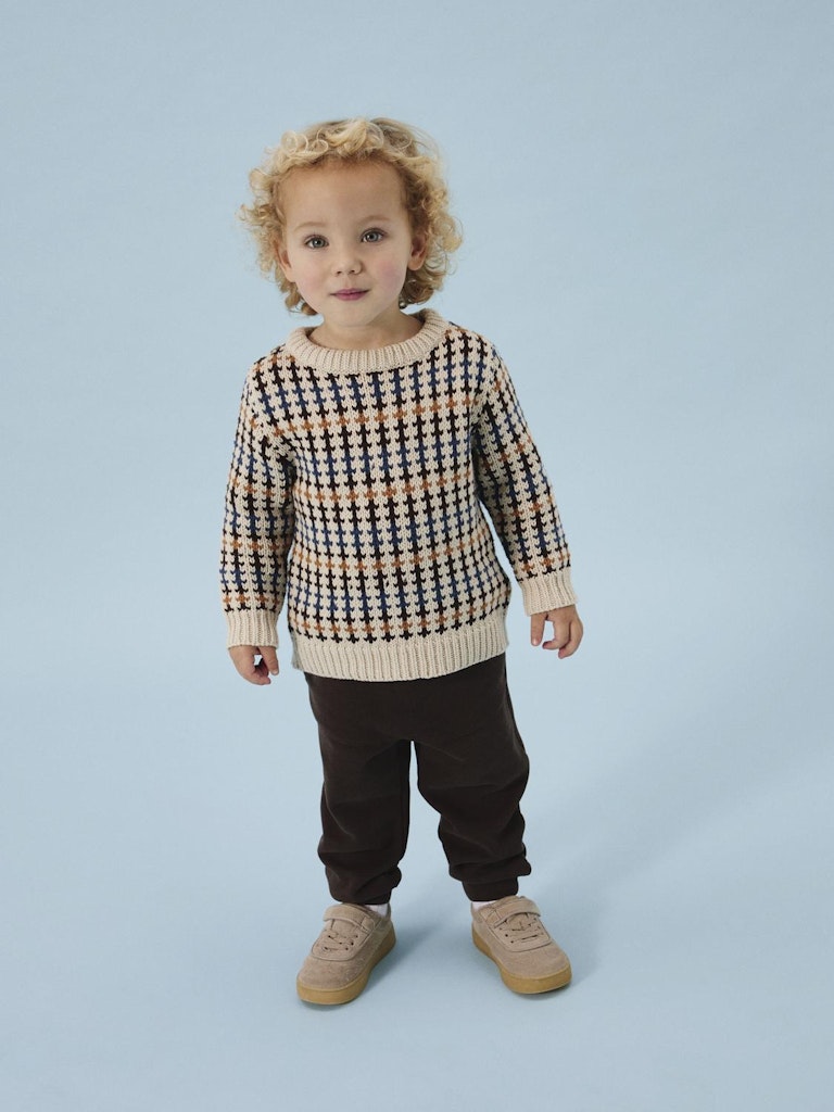 Boy's Opalse Long Sleeve Knit-Summer Sand-Model Front View