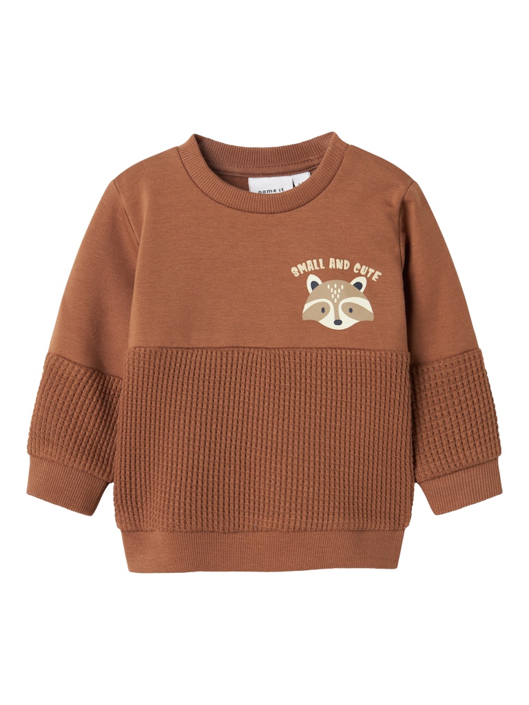 Boy's Nulton Long Sleeve Sweat-Pecan Pie-Front View