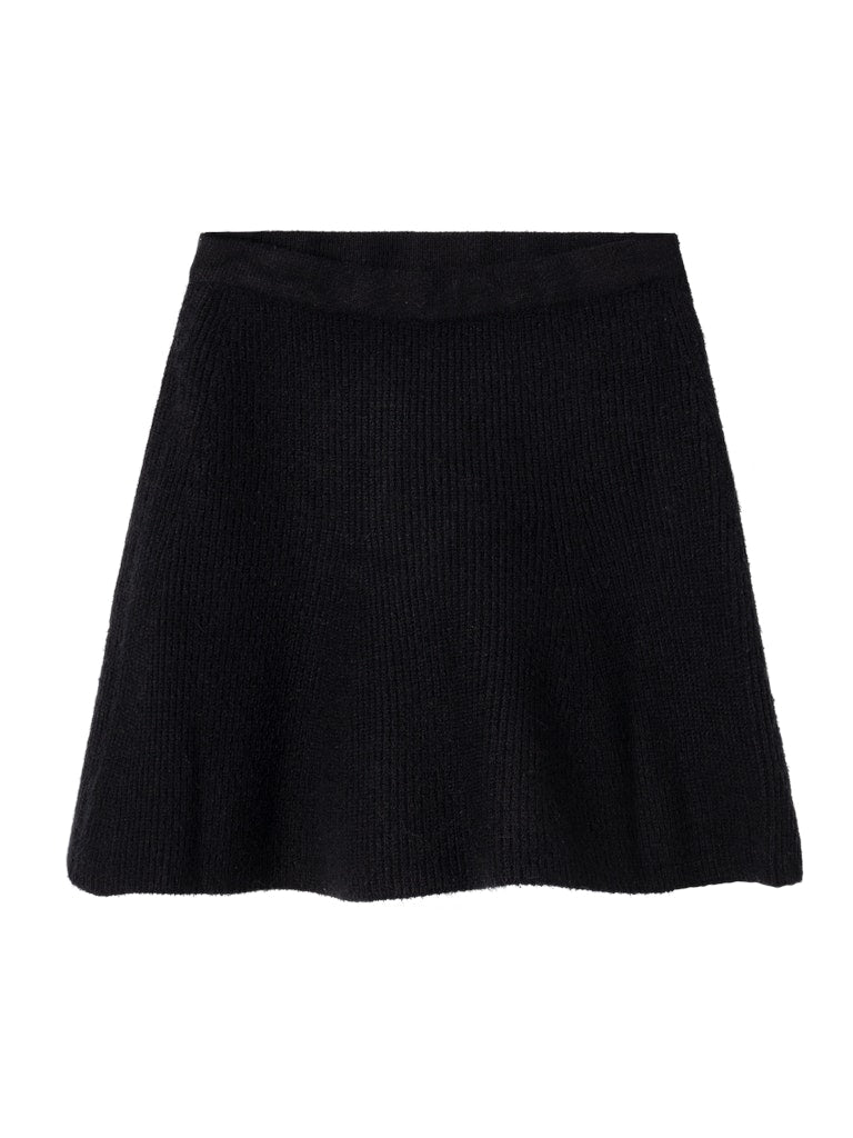 Nilla Black Knit Skirt-Front view