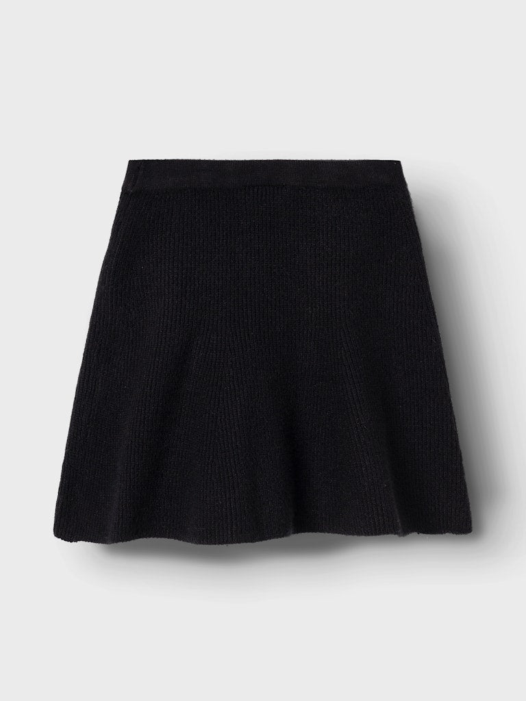 Nilla Black Knit Skirt-Back view