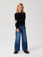 NAME IT Simira Black Long Sleeve Short Knit Black detail view