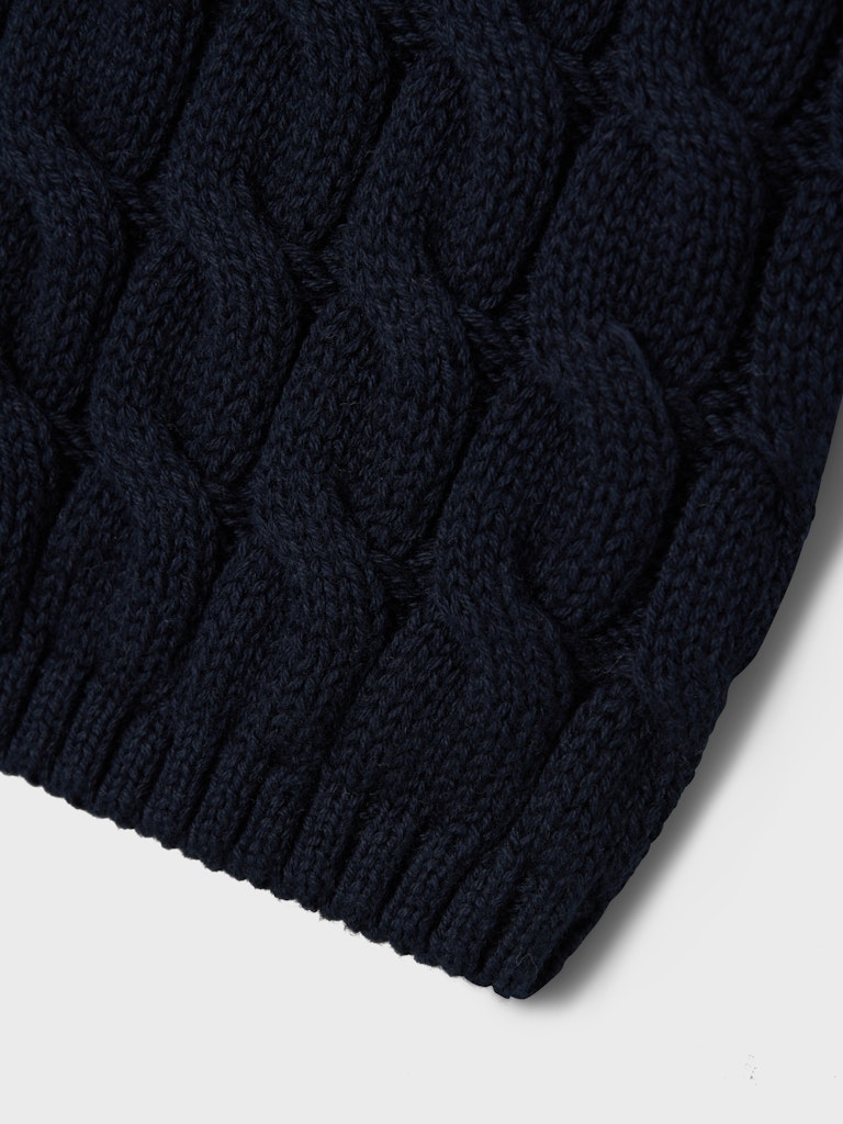 Boy's Remon Knit Slipover-Dark Sapphire-Close Up View