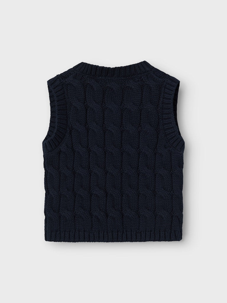 Boy's Remon Knit Slipover-Dark Sapphire-Back View