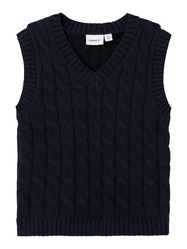 Boy's Remon Knit Slipover-Dark Sapphire-Front View