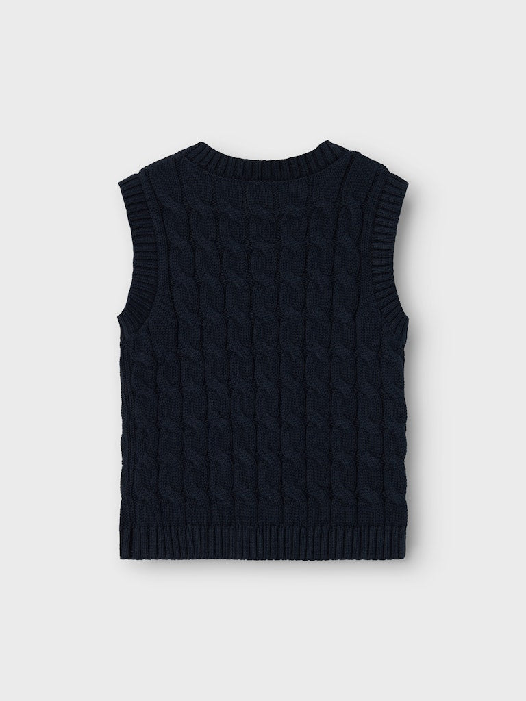 Boy's Remon Knit Slipover-Dark Sapphire-Back View