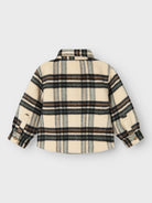 NAME IT Remolle Long Sleeve Overshirt-Summer Sand Summer Sand back view