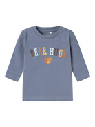 NAME IT Raul Long Sleeve Top-Flint Stone Flint Stone front view