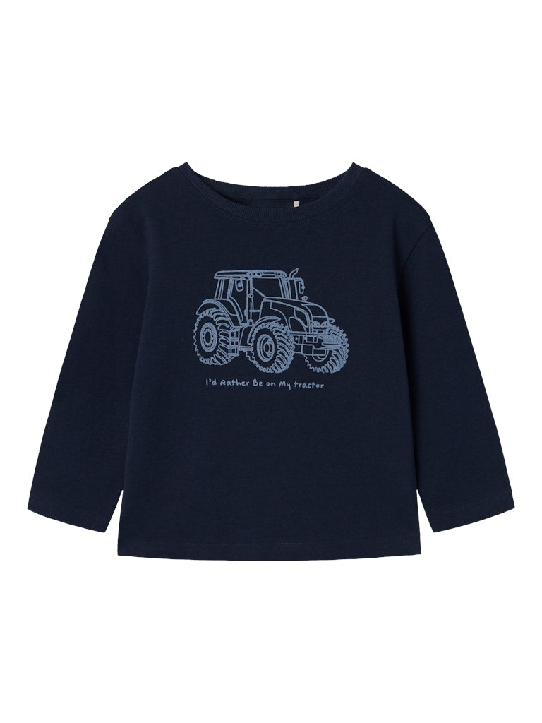 Relle Long Sleeve Navy Tractor Top