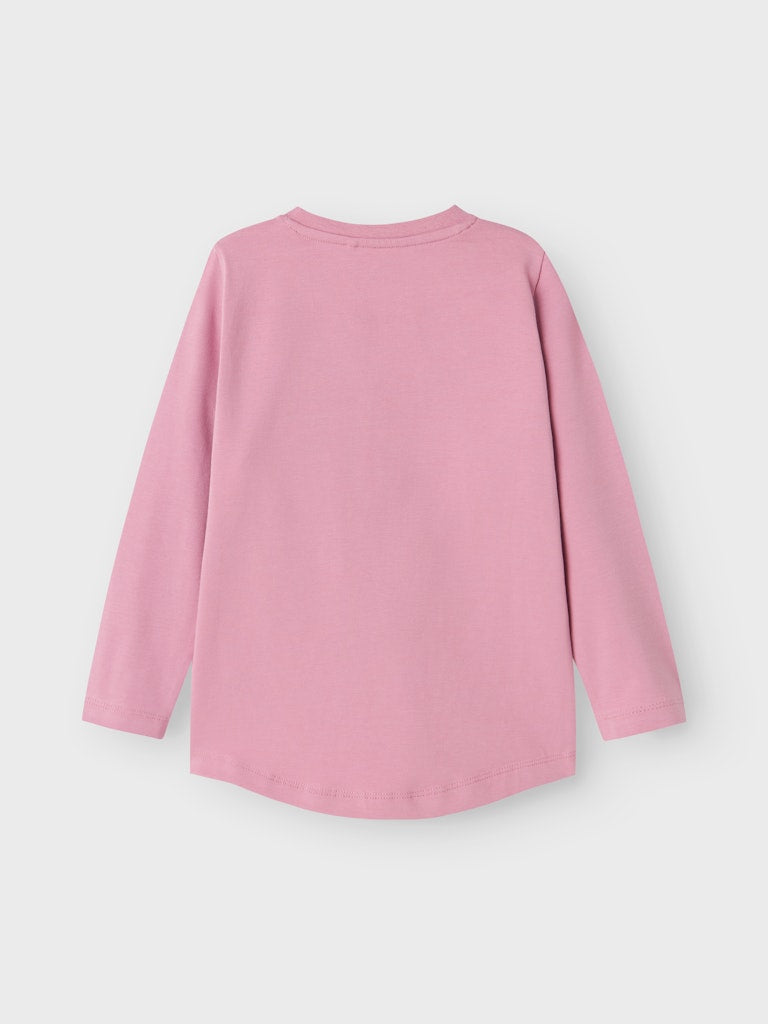 Girl's Vix Long Sleeve Top-Mauve Orchid-Back View