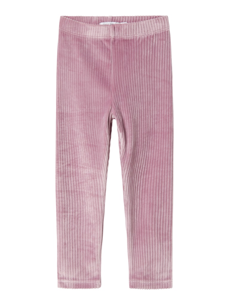 Girl's Veloa Velvet Legging-Mauve Orchid-Front View