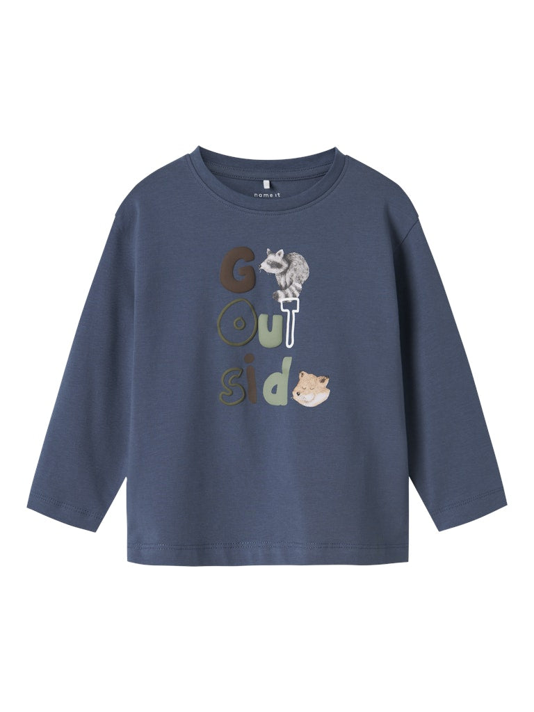 Boy's Oka Nreg Long Sleeve Top-Bering Sea-Front View