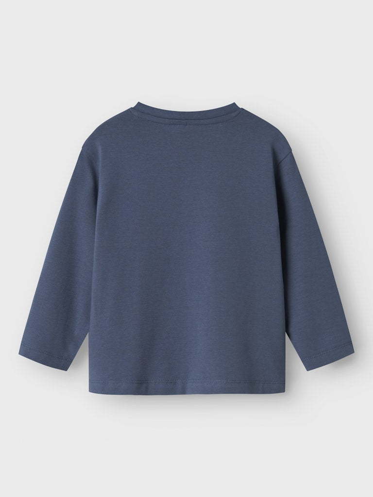 Boy's Oka Nreg Long Sleeve Top-Bering Sea-Back View