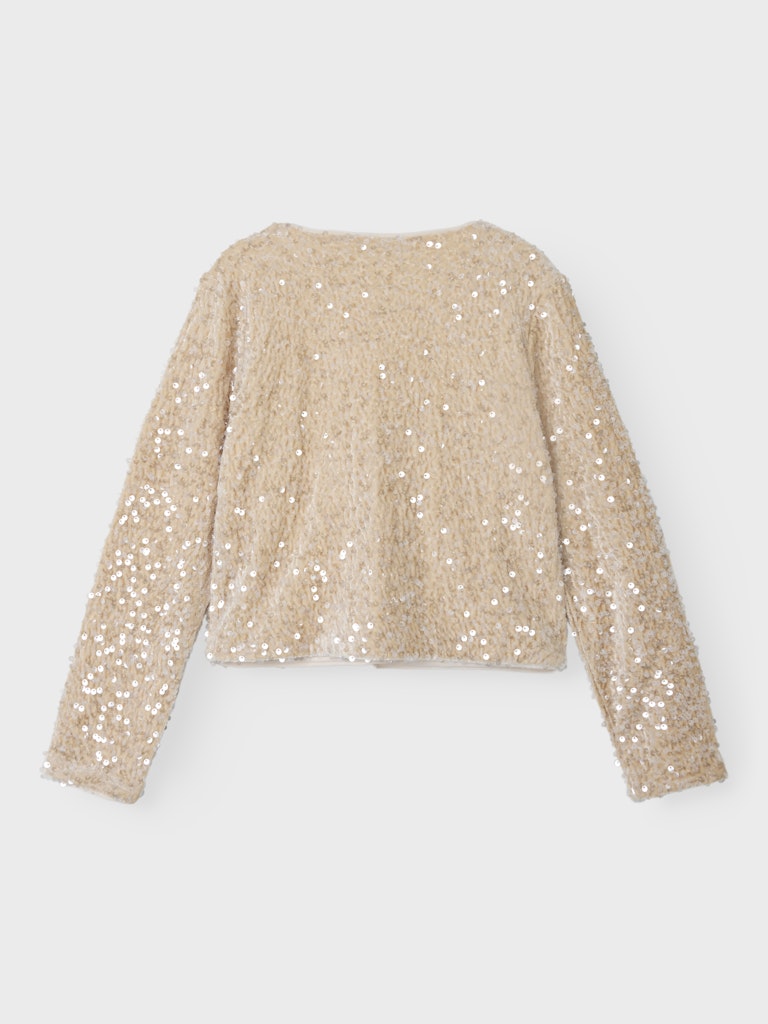 Rusitta Long Sleeve Glitter Cardigan-Jet Stream-Back View