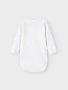 NAME IT Roxo Bodysuit-Bright White/Grey Bright White/Grey model front view