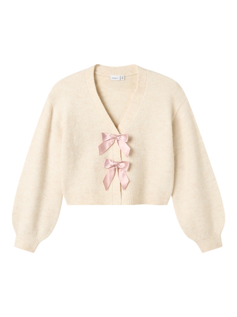 Rina Knit Pink Bow Cardigan