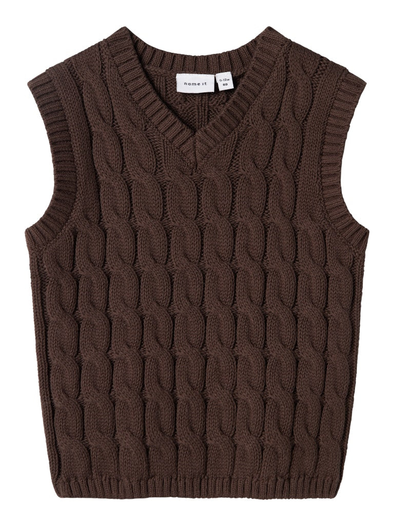 NAME IT Remon Knit Slipover-Bracken Bracken front view