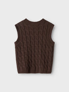 NAME IT Remon Knit Slipover-Bracken Bracken model front view