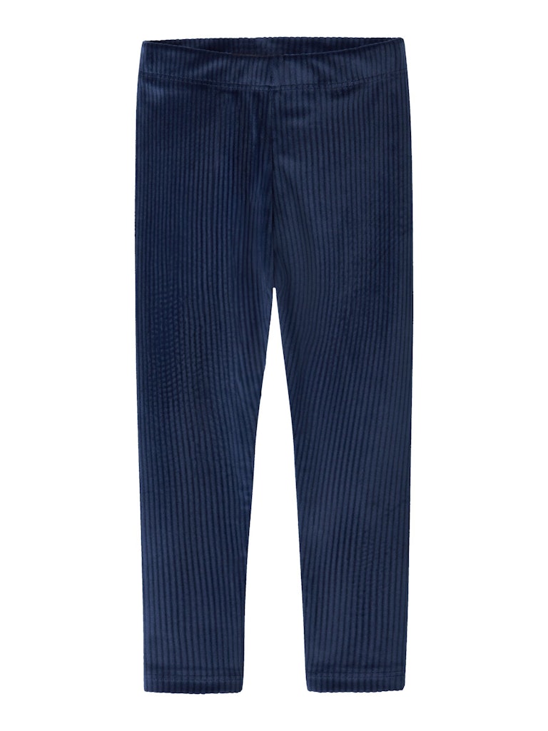 Girl's Veloa Velvet Legging-Navy Blazer-Front View
