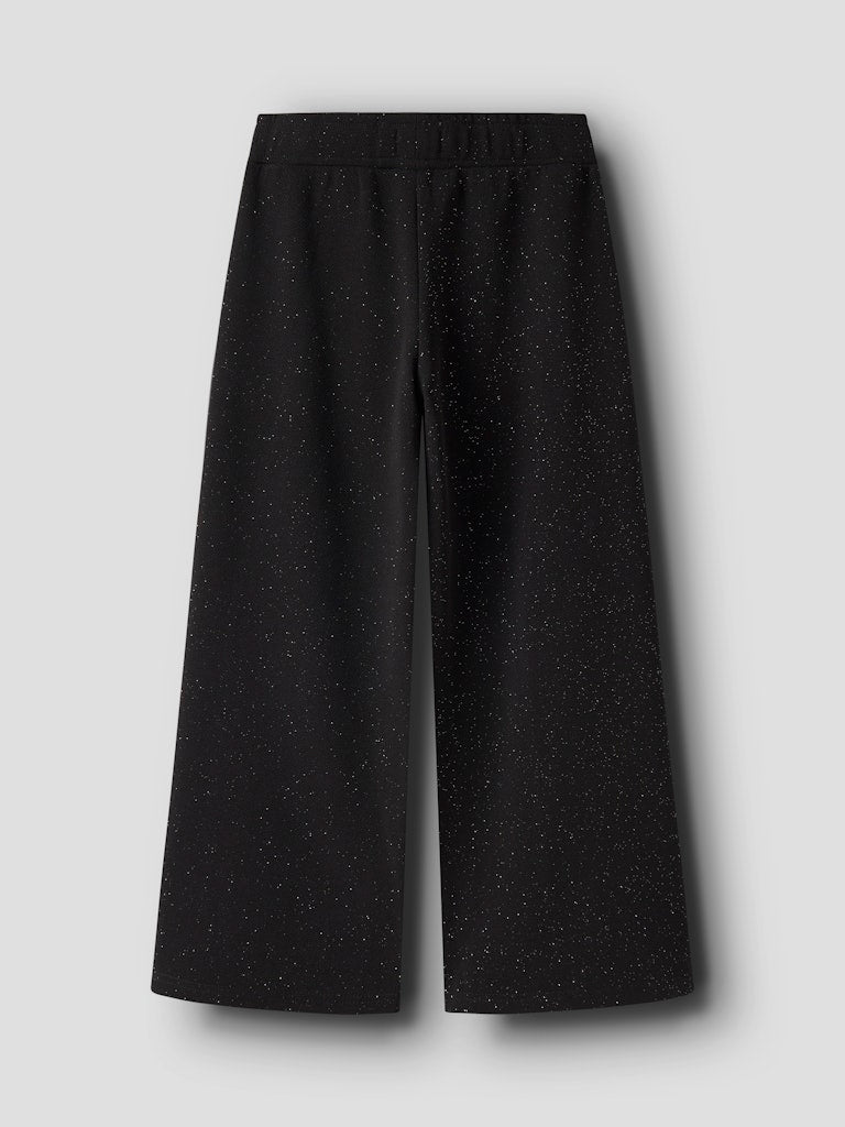 NAME IT Roka Wide Pant-Black Black model front view