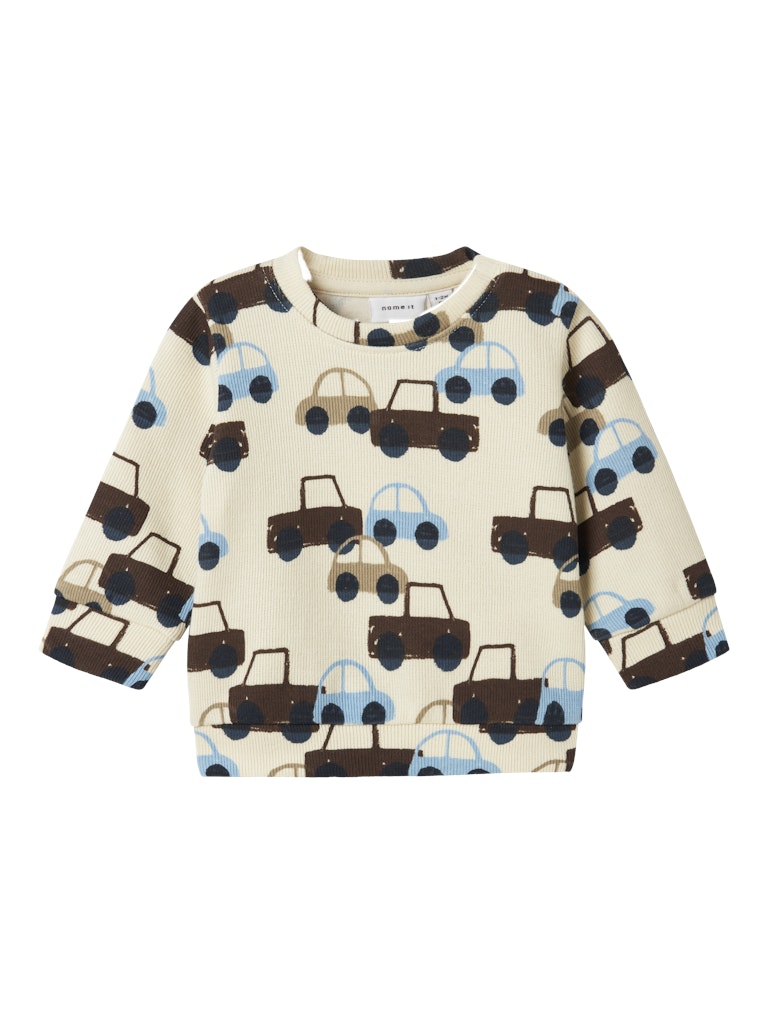 NAME IT Sacar Long Sleeve Summer Sand Sweatshirt Summer Sand front view