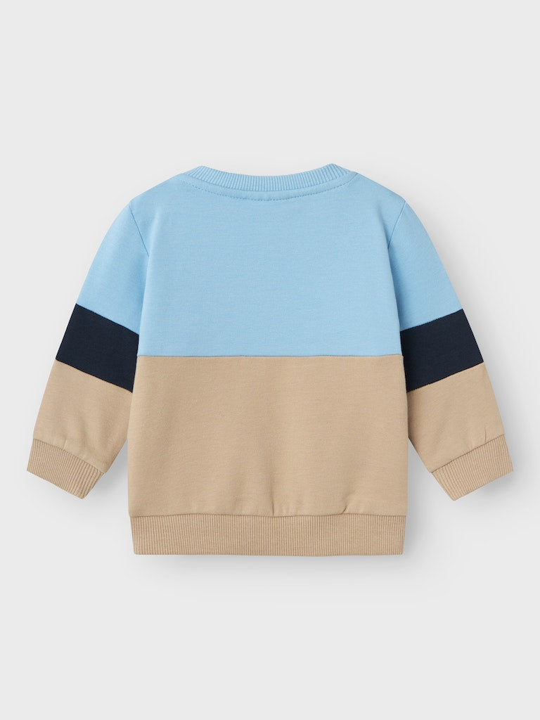 NAME IT Solly Weathered Teak Sweatshirt Weathered Teak model front view